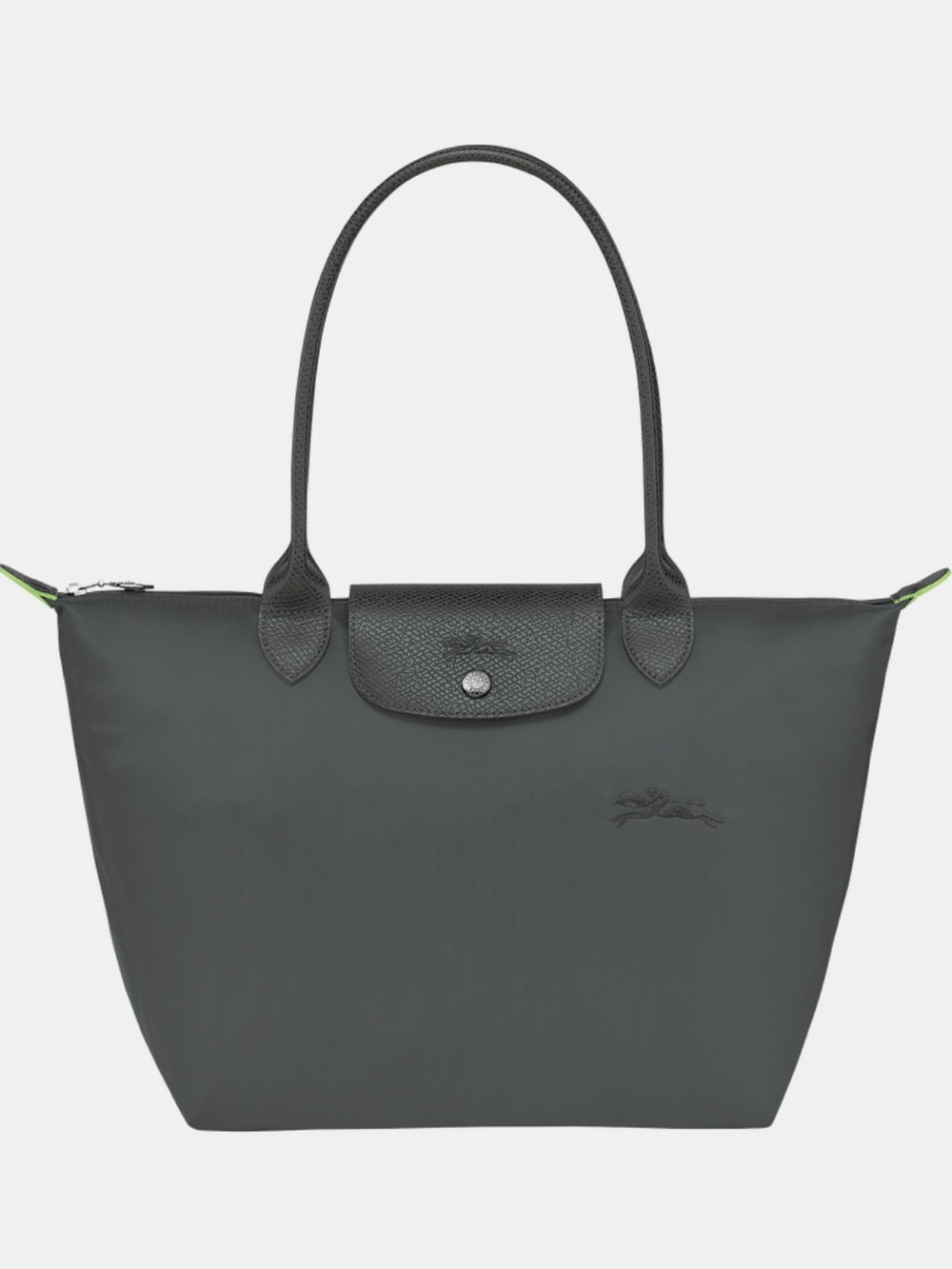 NWT Longchamp Le Pliage Green Line Large Nylon Tote Bag in Graphite